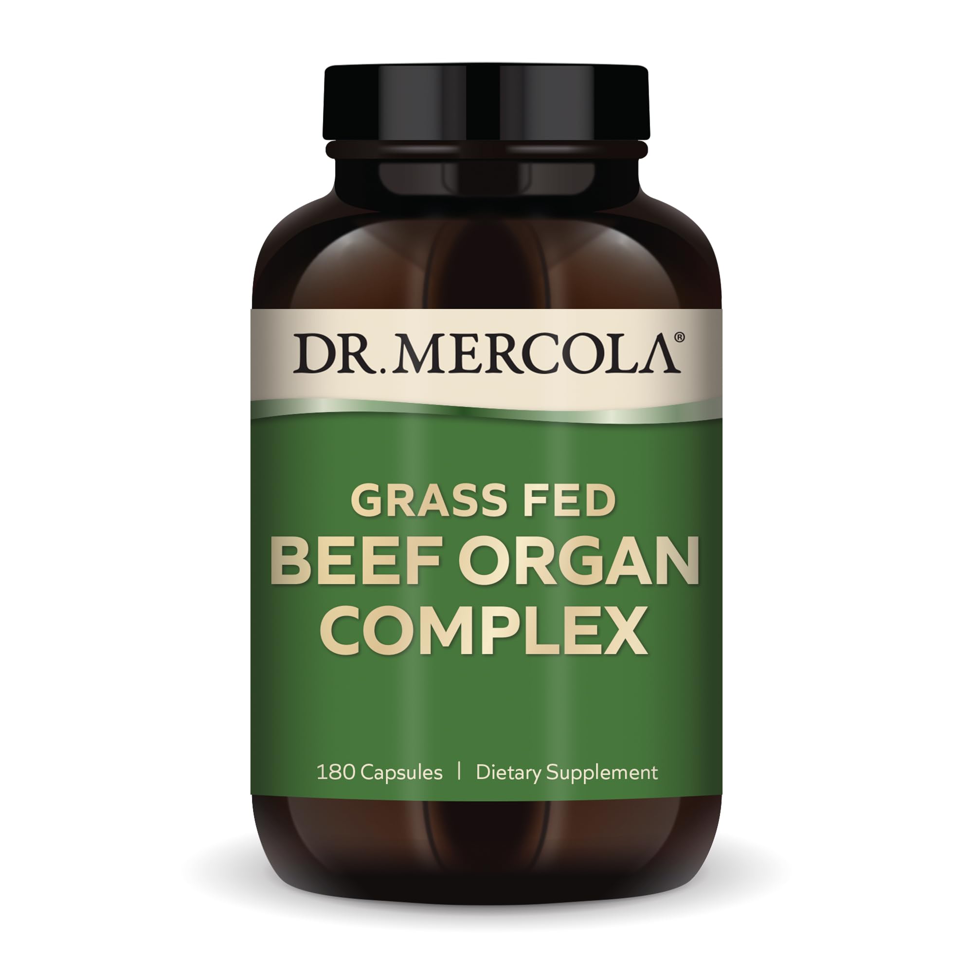 Dr Mercola Complexe organes boeuf seche-bouteille: complément pratique au quotidien.