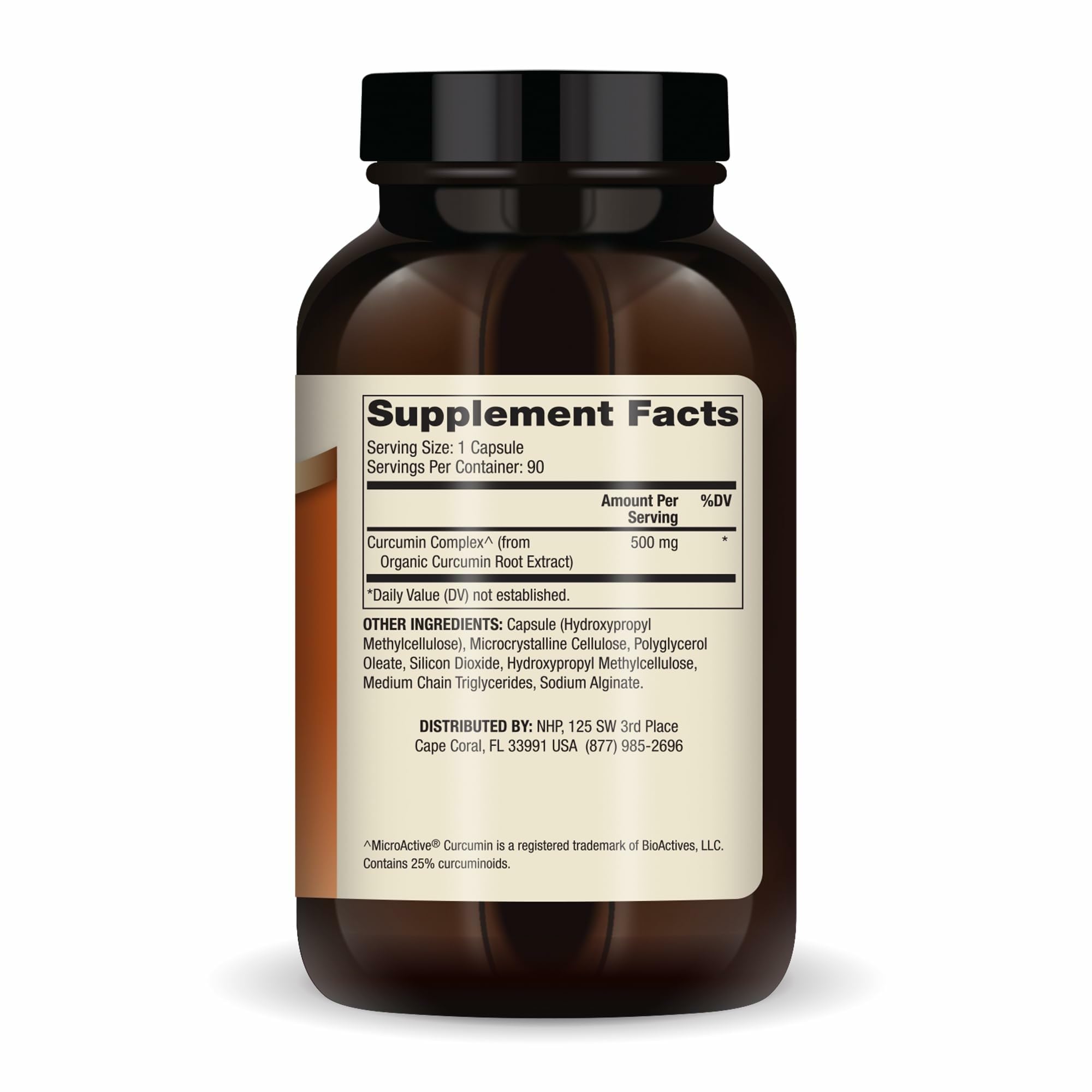 Bouteille Dr. Mercola Curcumin Advanced avec bouchon fermé, usage pratique.