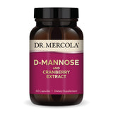 Bouteille Dr. Mercola D-Mannose et Cranberry pour soutenir l'appareil urinaire.