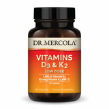 Dr Mercola D3 K2 basse dose bouteille de 30 capsules prête à l’emploi