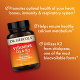 Dr Mercola D3 K2 basse dose tableau ingrédients à consulter