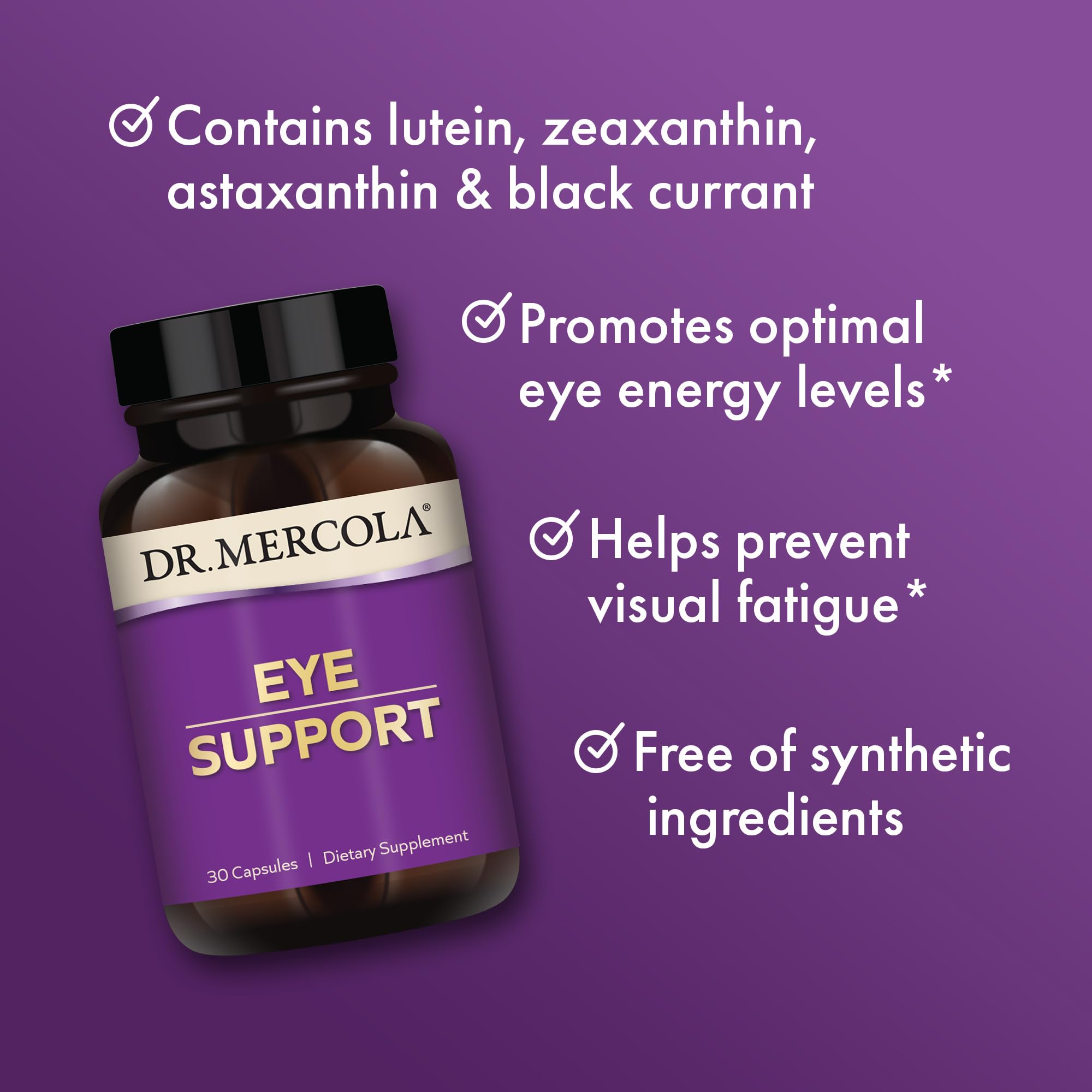 Dr. Mercola Extrait de Cassis Noir – anthocyanines bénéfiques pour les yeux.