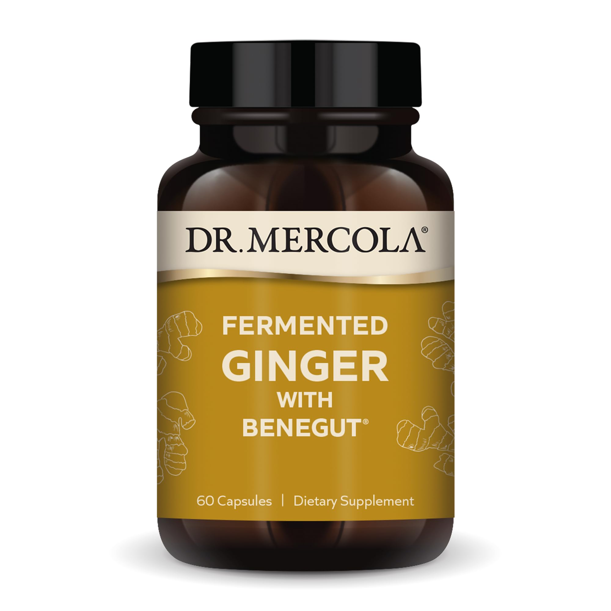 Dr. Mercola Gingembre Fermenté Benegut – Bouteille : soutien digestif naturel et pratique.