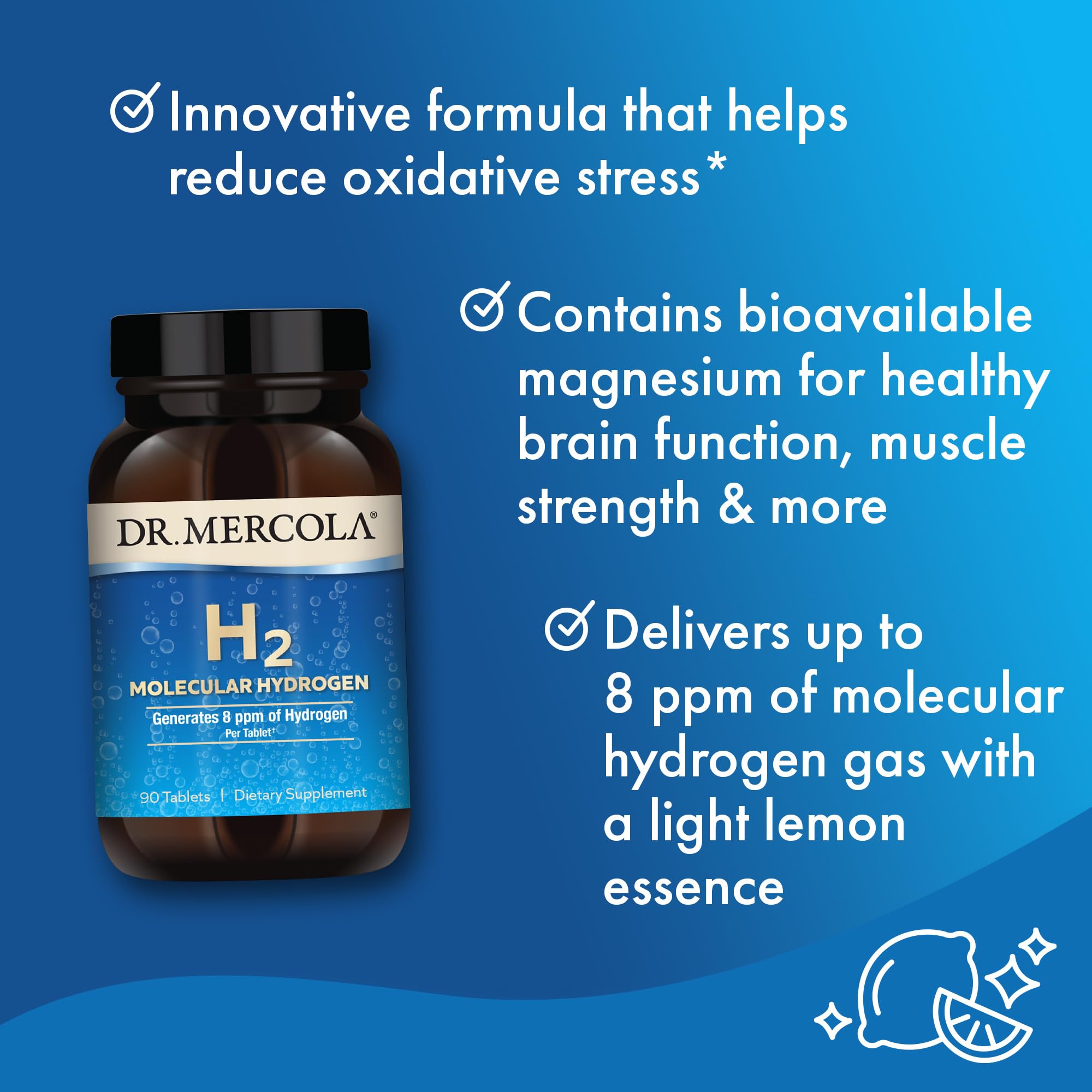 Magnésium élémentaire du Dr Mercola H2, élément clé pour hydratation enrichie.