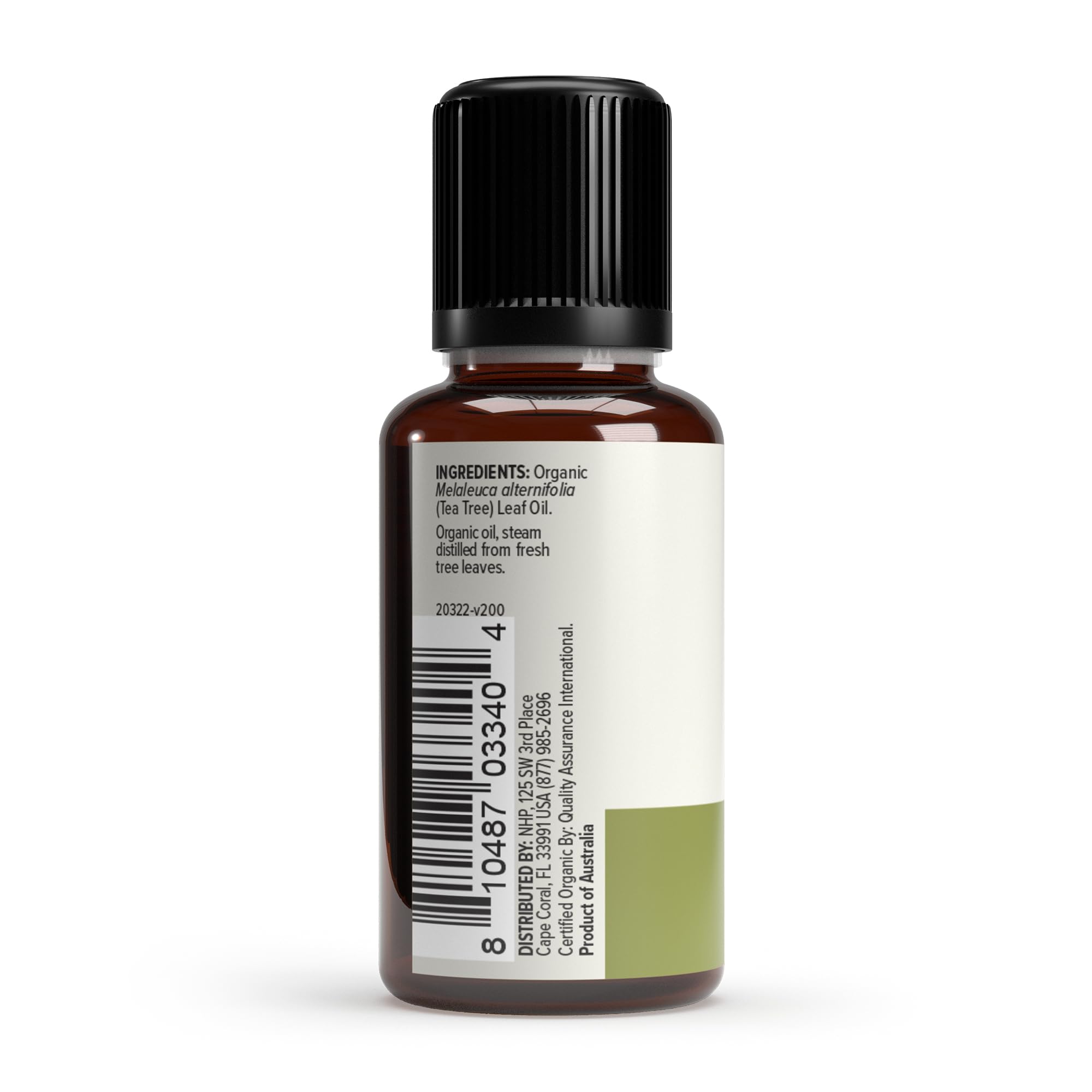 Dr. Mercola huile essentielle arbre à thé — goutte à goutte pour diffuseur et massage.