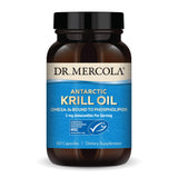 Dr. Mercola huile de krill antarctique, bouteille et capsules, soutien oméga-3 potentiel