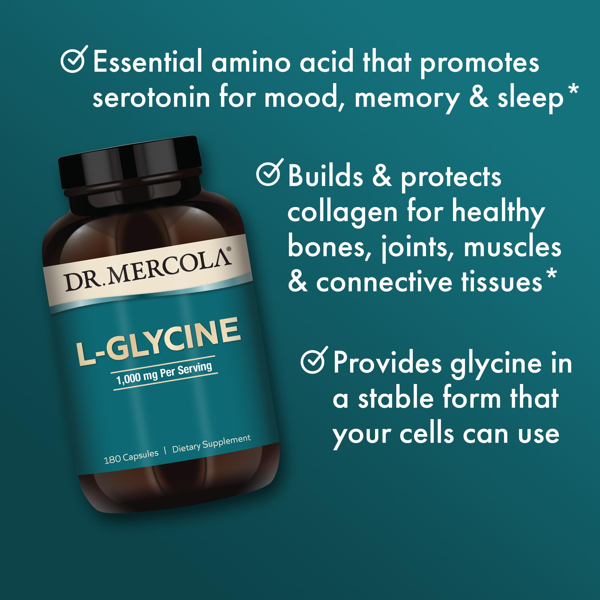 Dr. Mercola L-Glycine – dose journalière et accessibilité pratique.