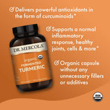 Dr. Mercola Curcuma fermenté - label biologique certifié: sans OGM.