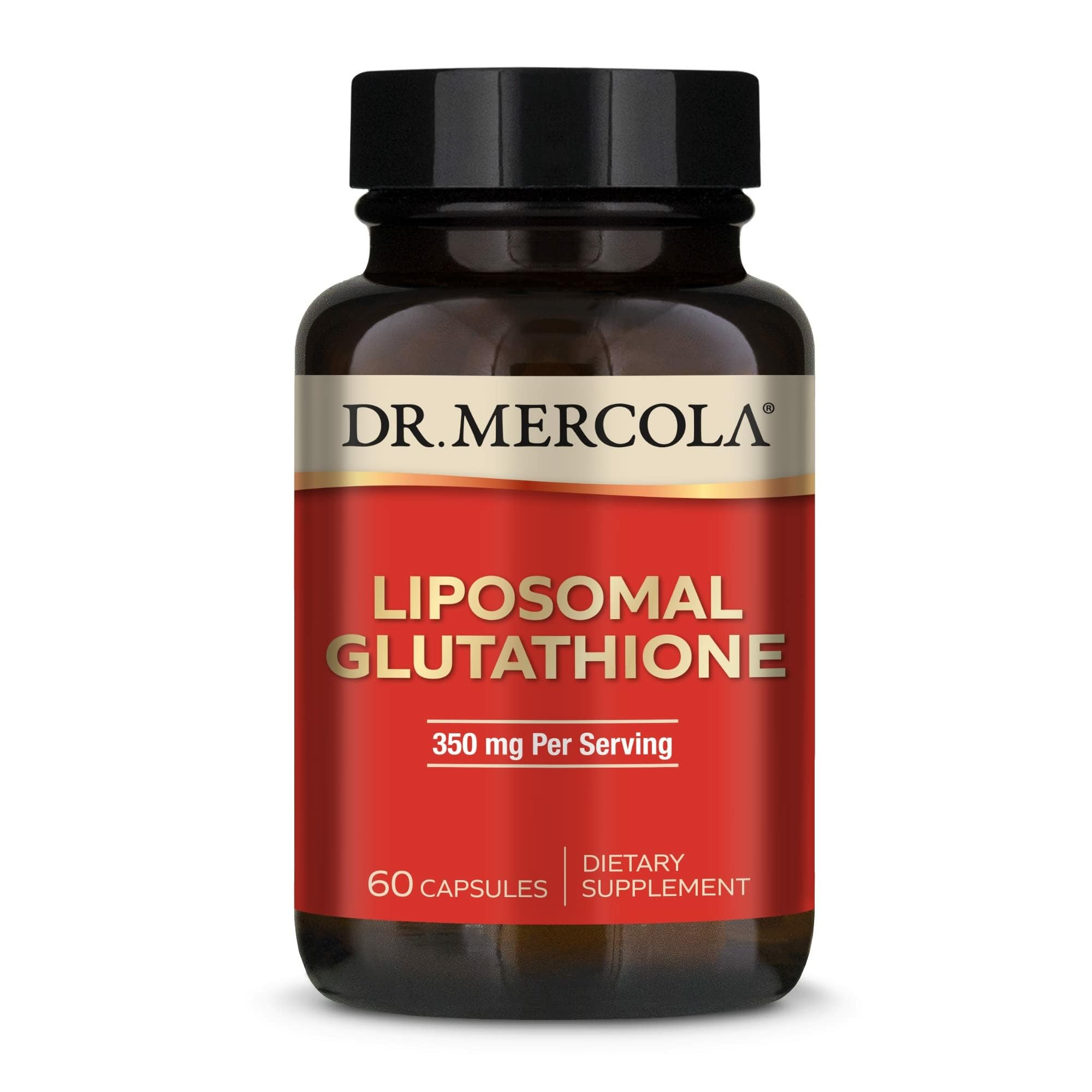 Dr. Mercola Liposomal Glutathione: bouteille de 60 capsules avec absorption liposomale améliorée