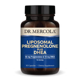 Dr. Mercola Liposomal Pregnenolone Plus DHEA — Bouteille, soutien hormonal potentiel