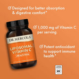 Dr. Mercola Liposomal Vitamin C, représentation d'un soutien antioxydant pour les cellules