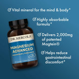 Routine du soir avec Dr Mercola Magnesium Advanced sur le plateau.