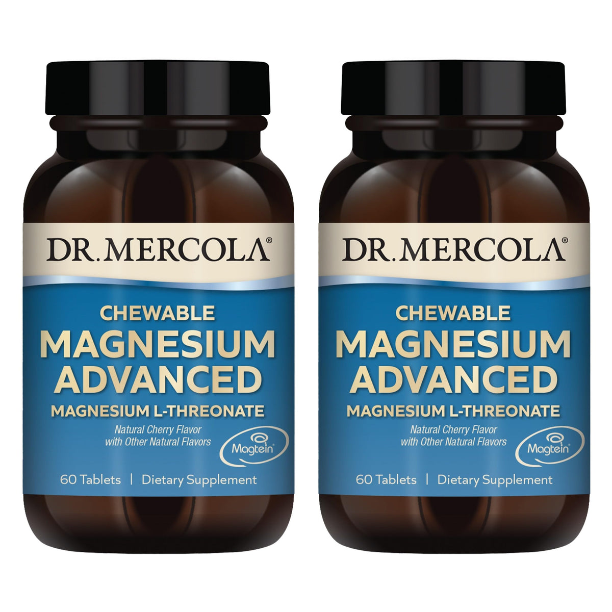 Dr. Mercola Magnesium Chewable Advanced – tablettes cerise naturelles pour un usage quotidien