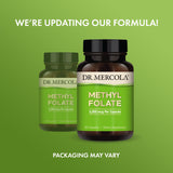 Dr. Mercola Methyl Folate — boîte : présentation pratique pour une supplémentation quotidienne.