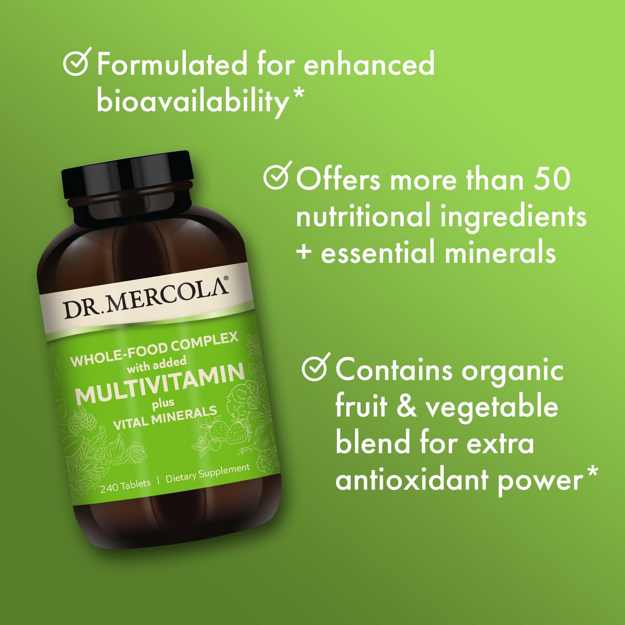 Dr. Mercola Multivitamine à croquer pour enfants.