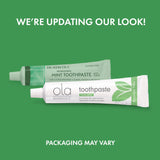 Emballage du dentifrice Ola Botanicals, naturel et élégant.