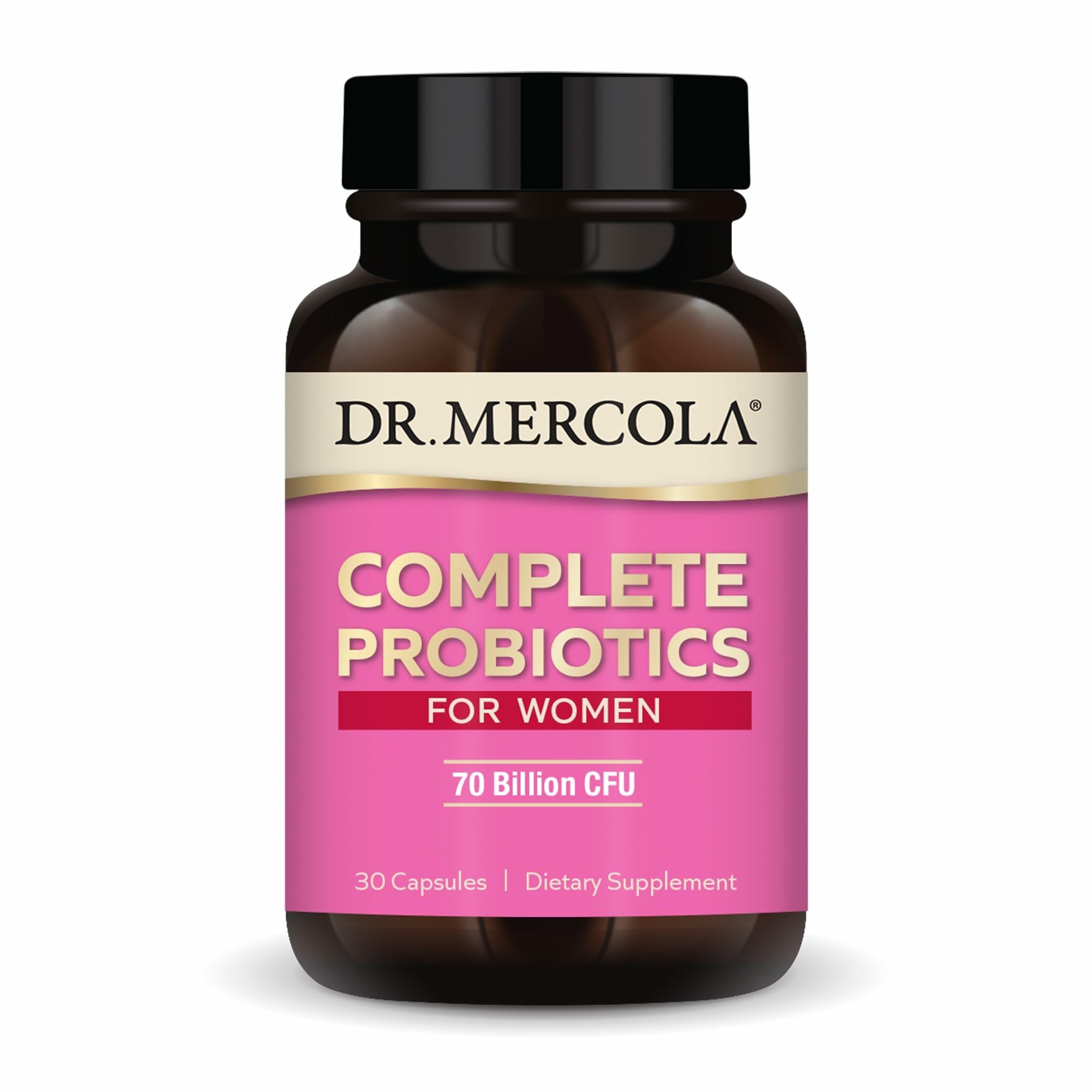 Dr Mercola Probiotiques Complets pour femmes – Bouteille, soutien digestif potentiel au quotidien