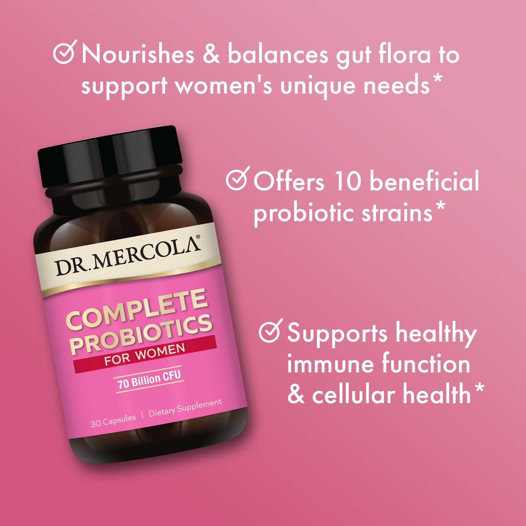 Emballage des Probiotiques Complets pour femmes sans OGM et sans gluten