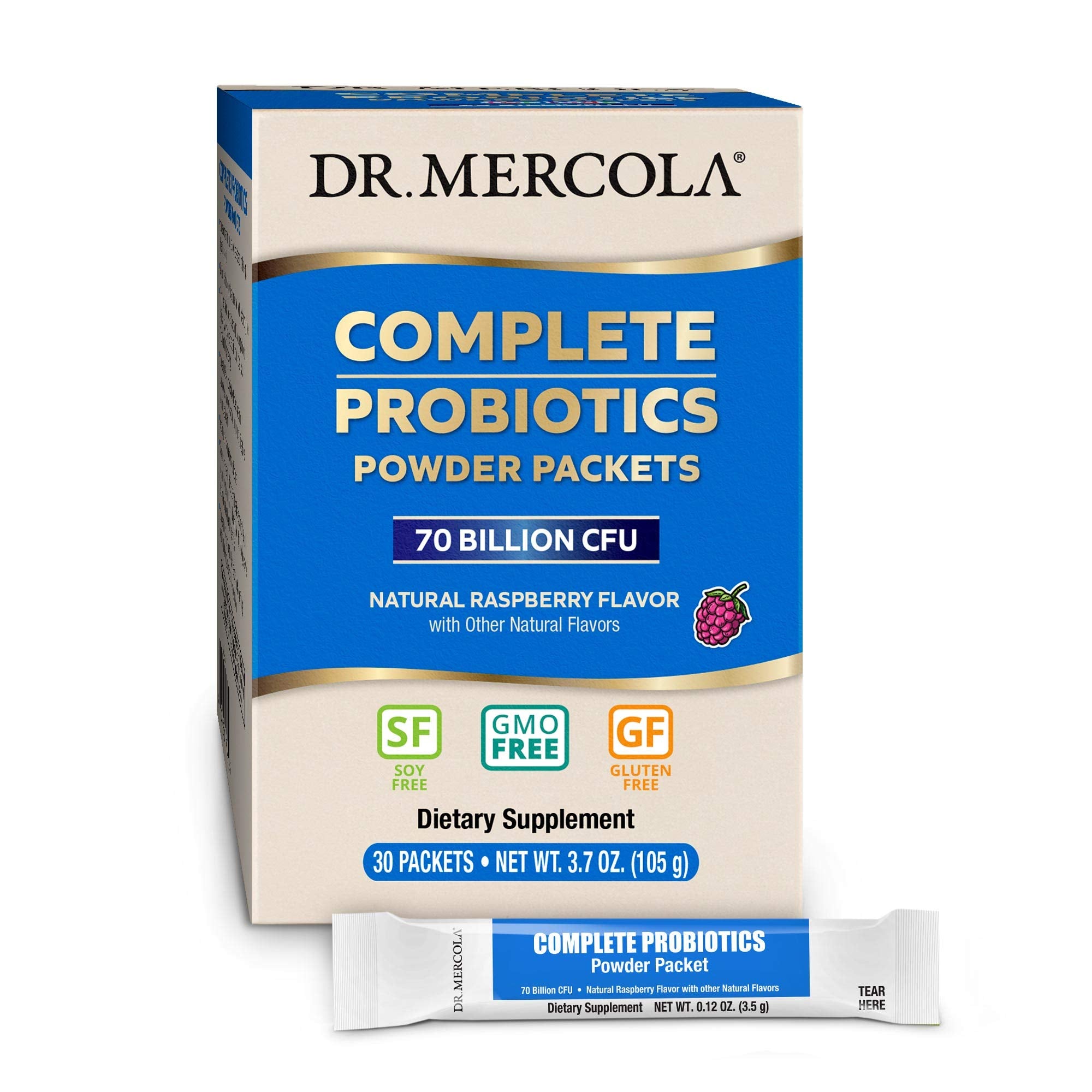 Dr Mercola Probiotiques Complets en poudre, 10 souches pour diversité intestinale possible.