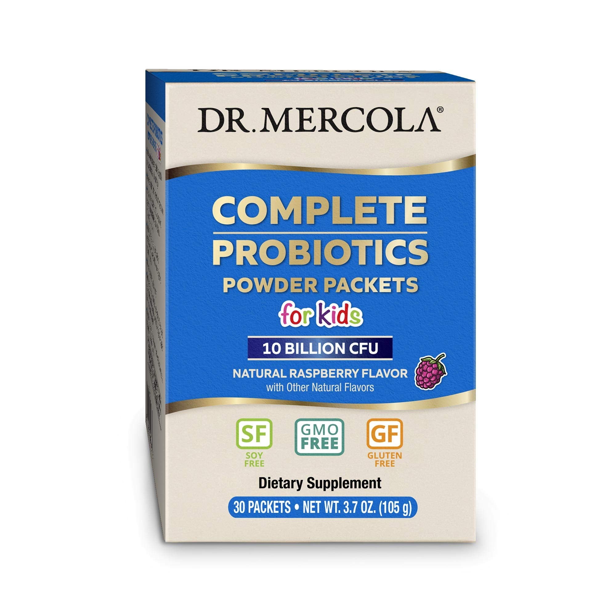 Dr. Mercola Probiotiques pour enfants: sachets faciles à utiliser pour soutenir la digestion.