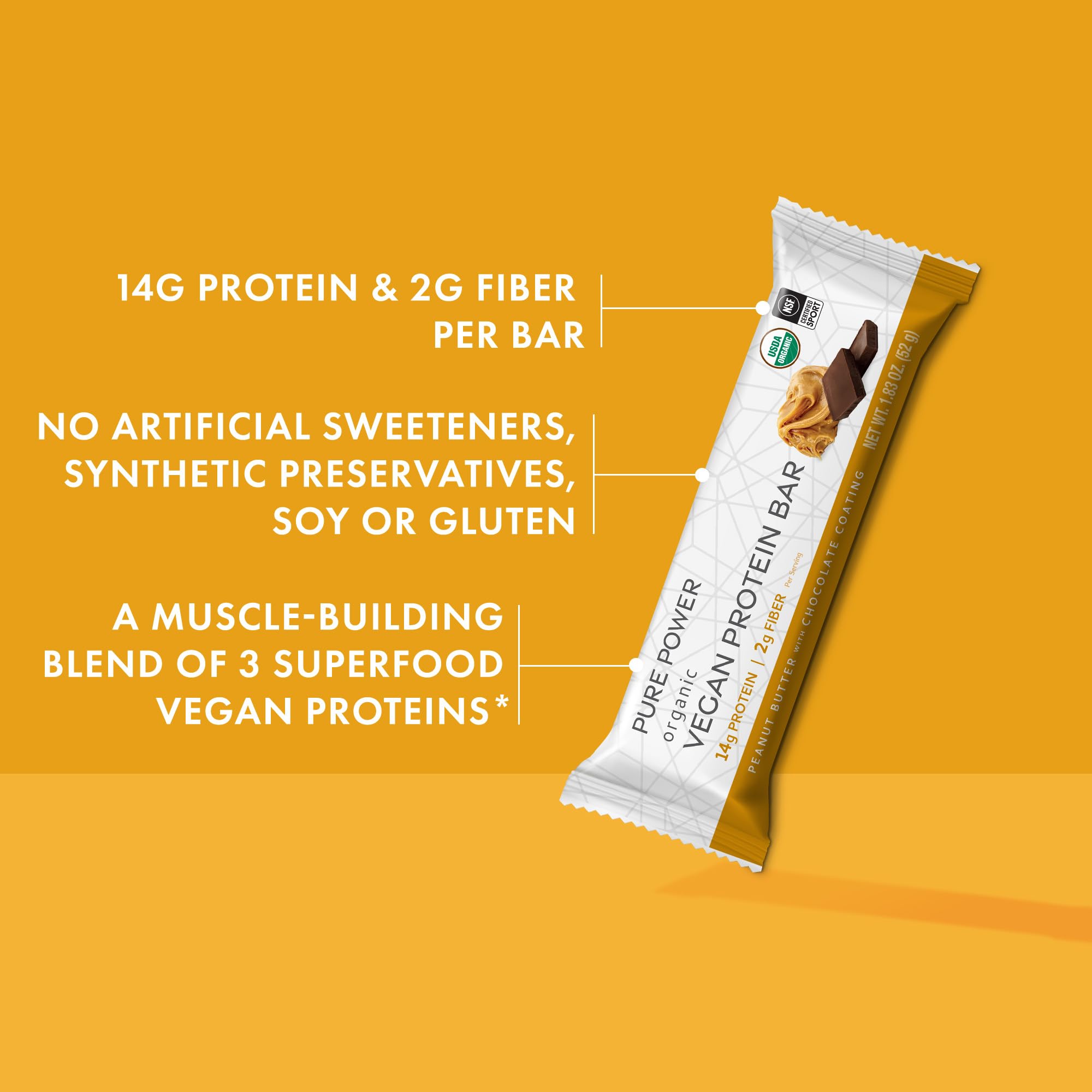 Texture onctueuse et enrobage chocolat Dr Mercola Pure Power pour une pause gourmande.