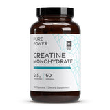 Dr. Mercola Pure Power Créatine Monohydrate, bouteille: énergie soutenue pour entraînements intenses.
