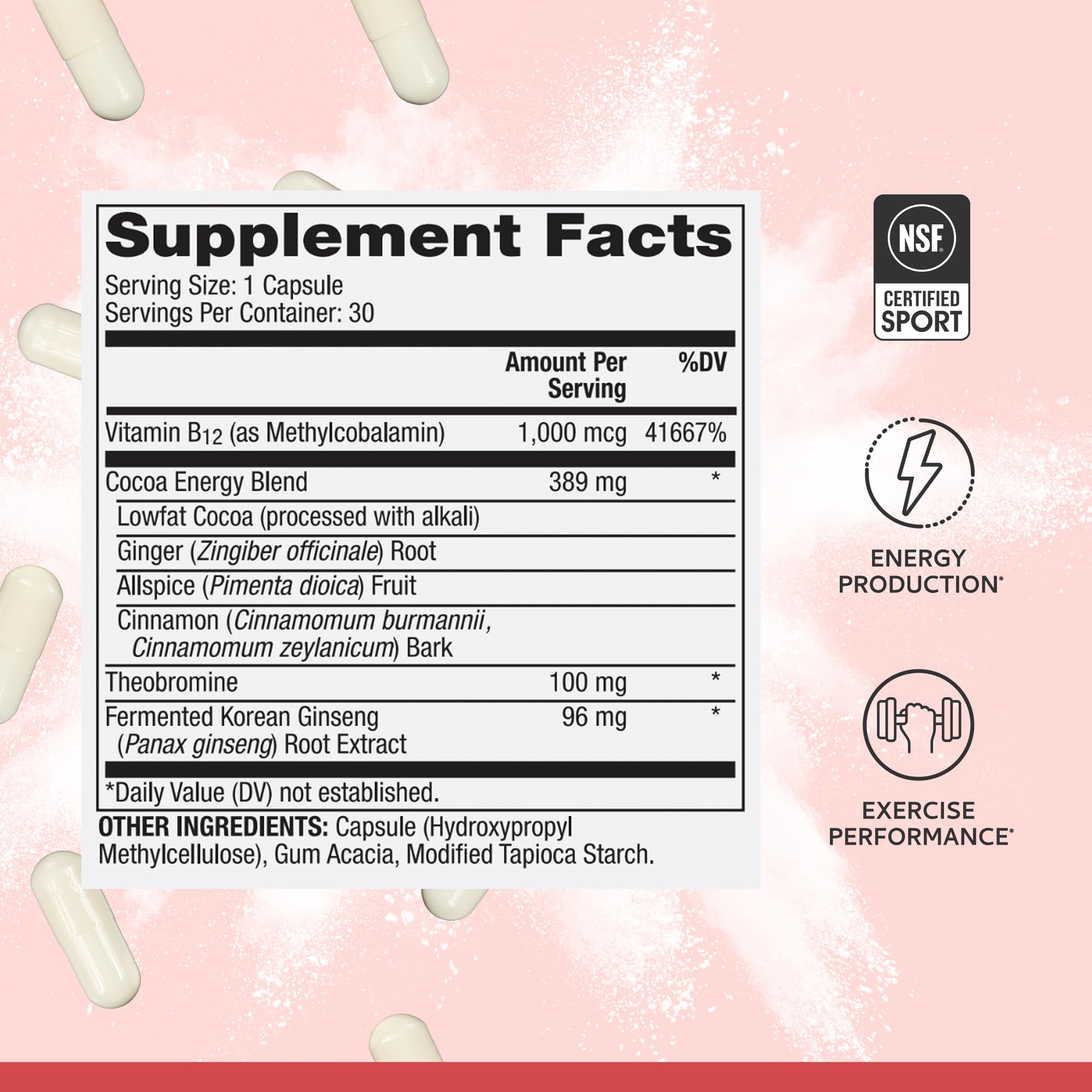 Ginseng extrait coréen dans Dr. Mercola Pure Power pour une énergie stable.