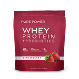 Emballage Dr. Mercola Pure Power Whey with probiotiques, soutien musculaire potentiel