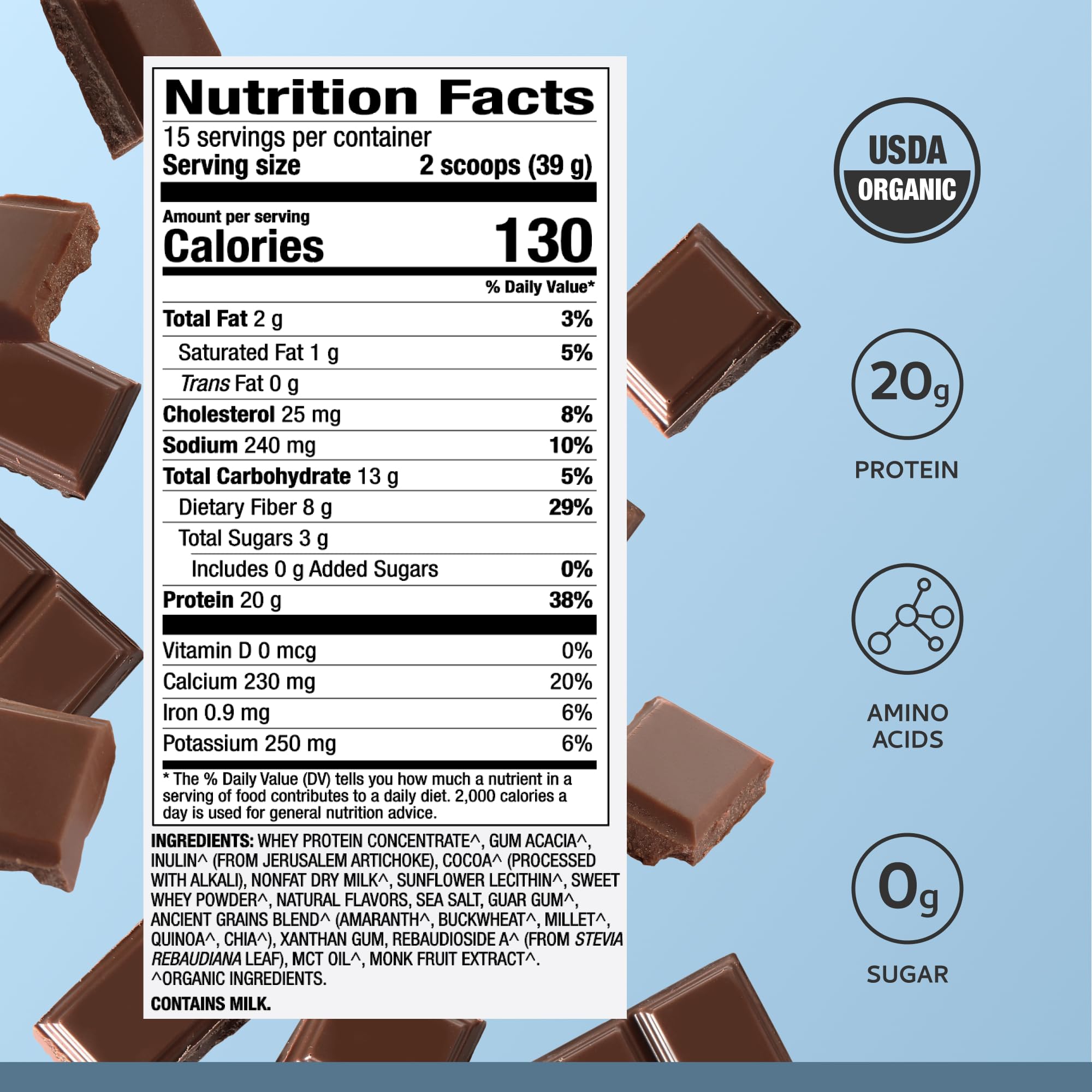 Mélange-shake Dr. Mercola Pure Power Whey, texture onctueuse après mélange