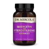 Dr. Mercola Quercetine Pterostilbene : bouteille présentant la formule à haute biodisponibilité.