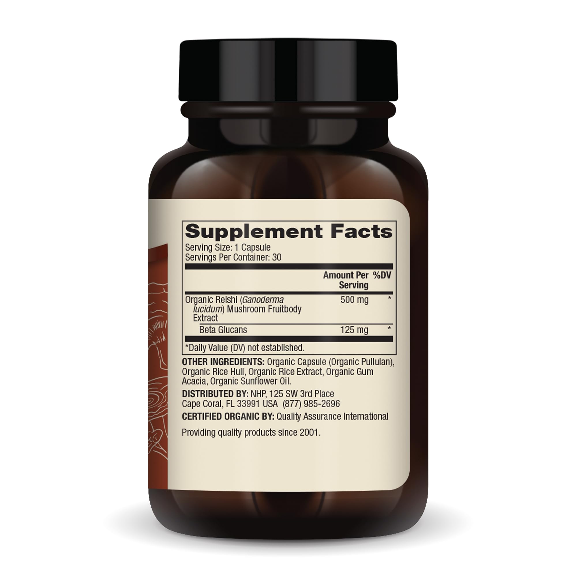 Dr. Mercola Reishi, composition riche en beta-glucanes favorisant la réponse naturelle.