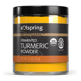 Dr. Mercola Solspring poudre curcuma fermentée, texture fine facilitant les mélanges