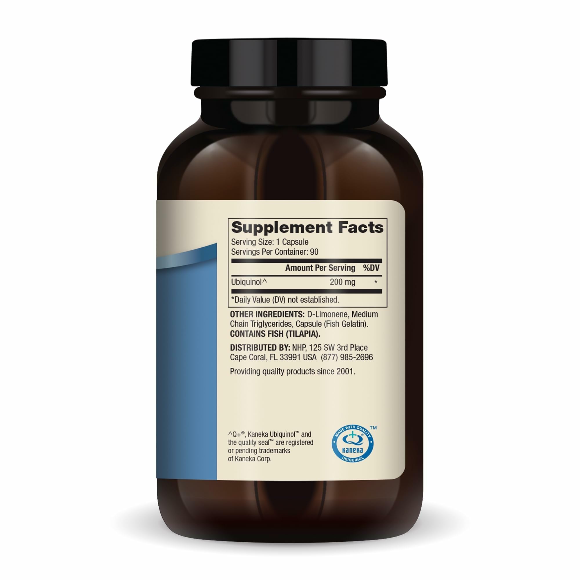 Dr. Mercola Ubiquinol – portion d’environ 150 mg, soutien potentiel à l’énergie.