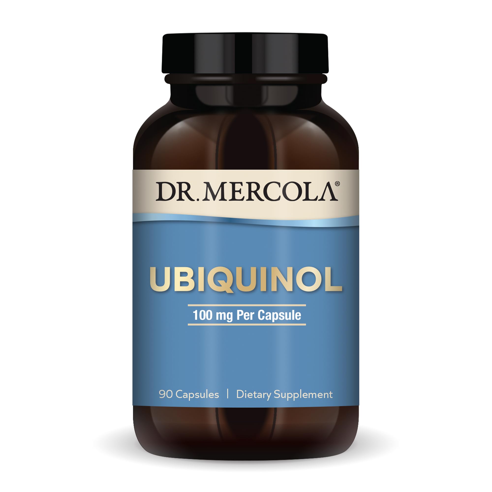 Dr. Mercola Ubiquinol - bouteille: soutien potentiel à l'énergie et à la vitalité.