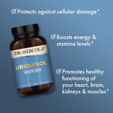 Capsules résistantes à l'oxydation Dr. Mercola Ubiquinol pour fraîcheur durable.