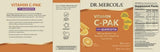 Dr. Mercola Vitamin C-PAK – sachets dissolvants orange pratiques et sans sucre