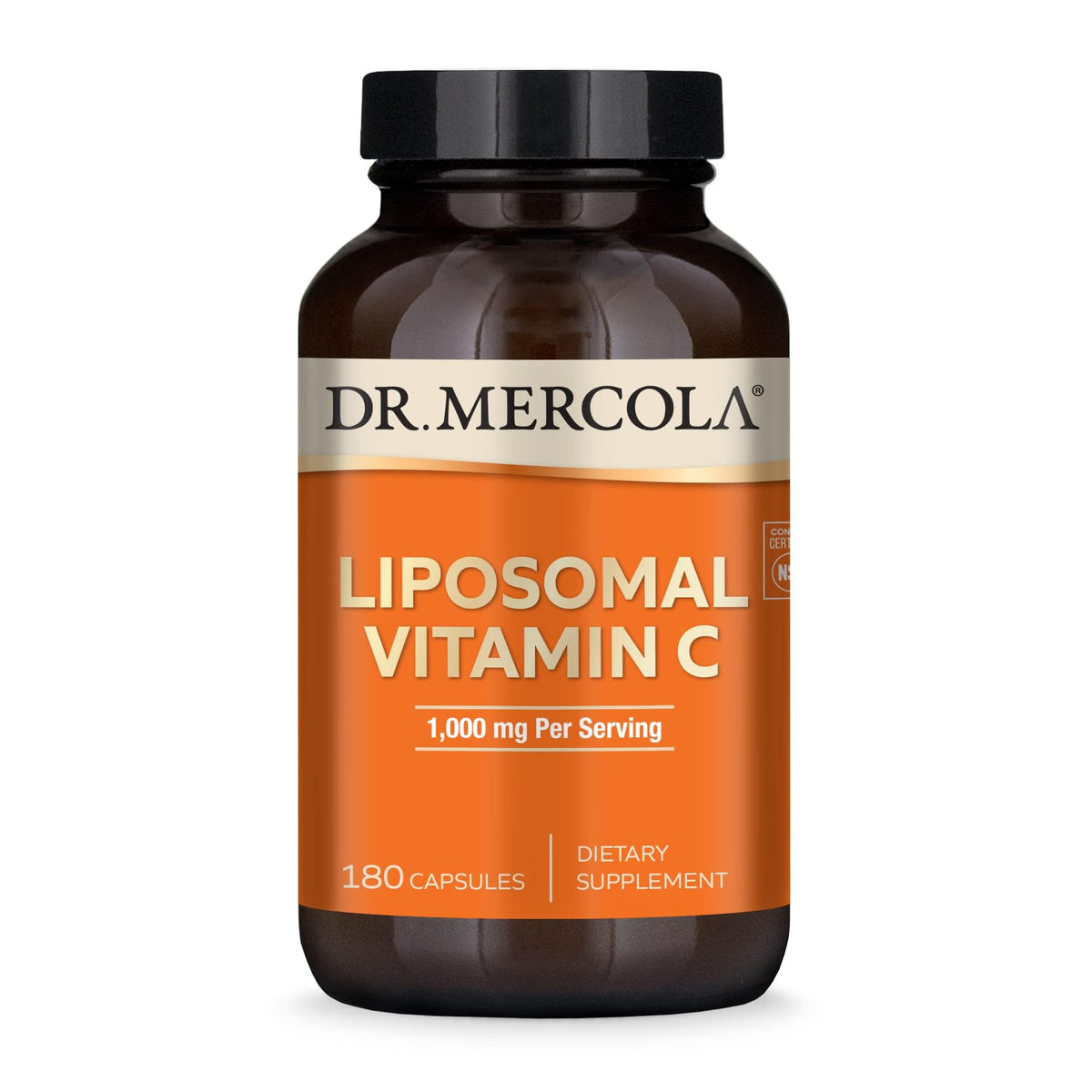 Dr. Mercola Vitamine C liposomale : bouteille prête à l’emploi, soutien immunitaire potentiel.