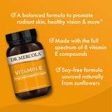 Dr. Mercola Vitamine E – capsule détail et format pratique