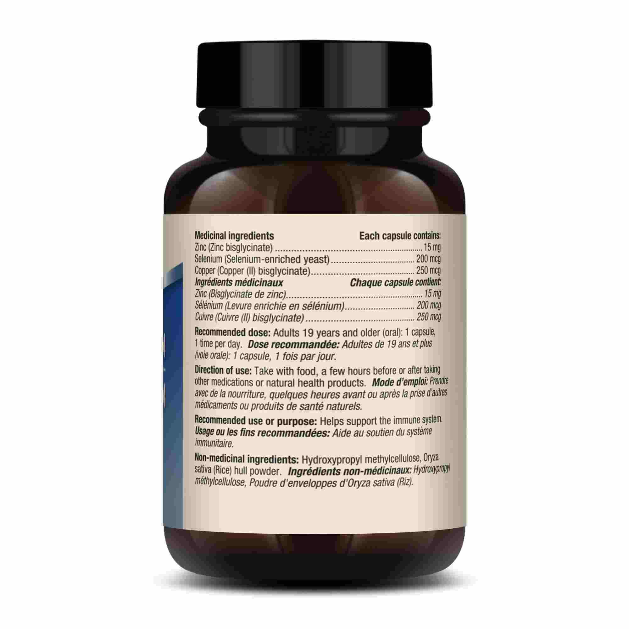 Dr. Mercola Zinc Plus Selenium - capsules: prise quotidienne pratique et équilibrée.