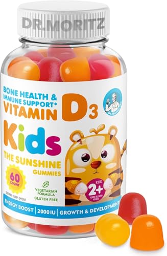 Gommes DR MORITZ D3 pour enfants, fruits colorés et goût apprécié