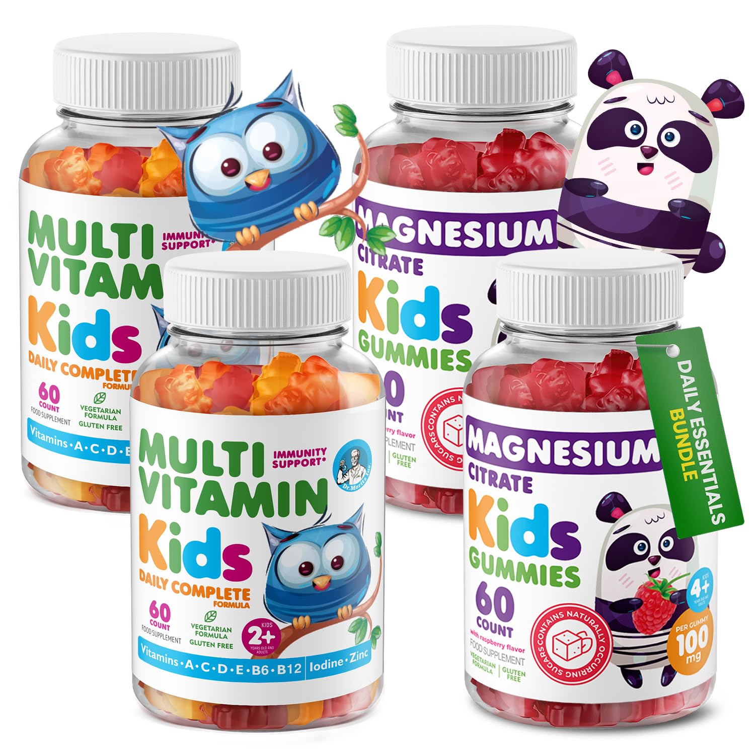 DR MORITZ gommes magnésium enfant framboise, favorisant le calme en soirée.
