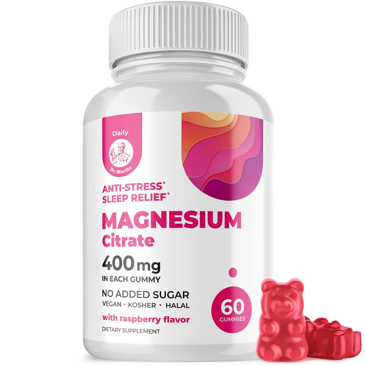 DR. MORITZ Magnésium Citrate, emballage pratique pour la famille et routine du soir.