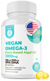 DR. MORITZ Omega-3 vegan - bouteille et capsules, soutien potentiel du cœur.