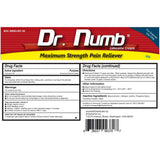 Emballage 30 g Dr. Numb lidocaïne 5% recommandé par les professionnels.