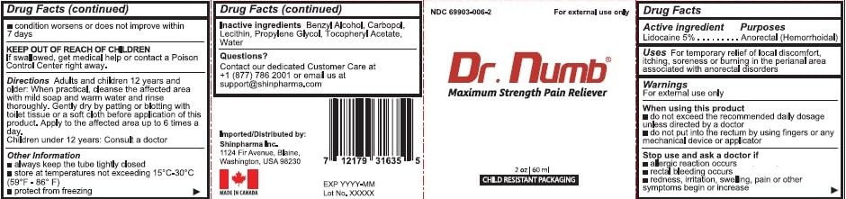 Formulation multi-usages Dr. Numb pour irritations mineures.