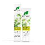 Dr.organic dentifrice arbre à thé bouteille 100 ml, fraîcheur durable.