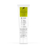 Emballage du dentifrice arbre à thé, logo Dr.organic et design naturel.