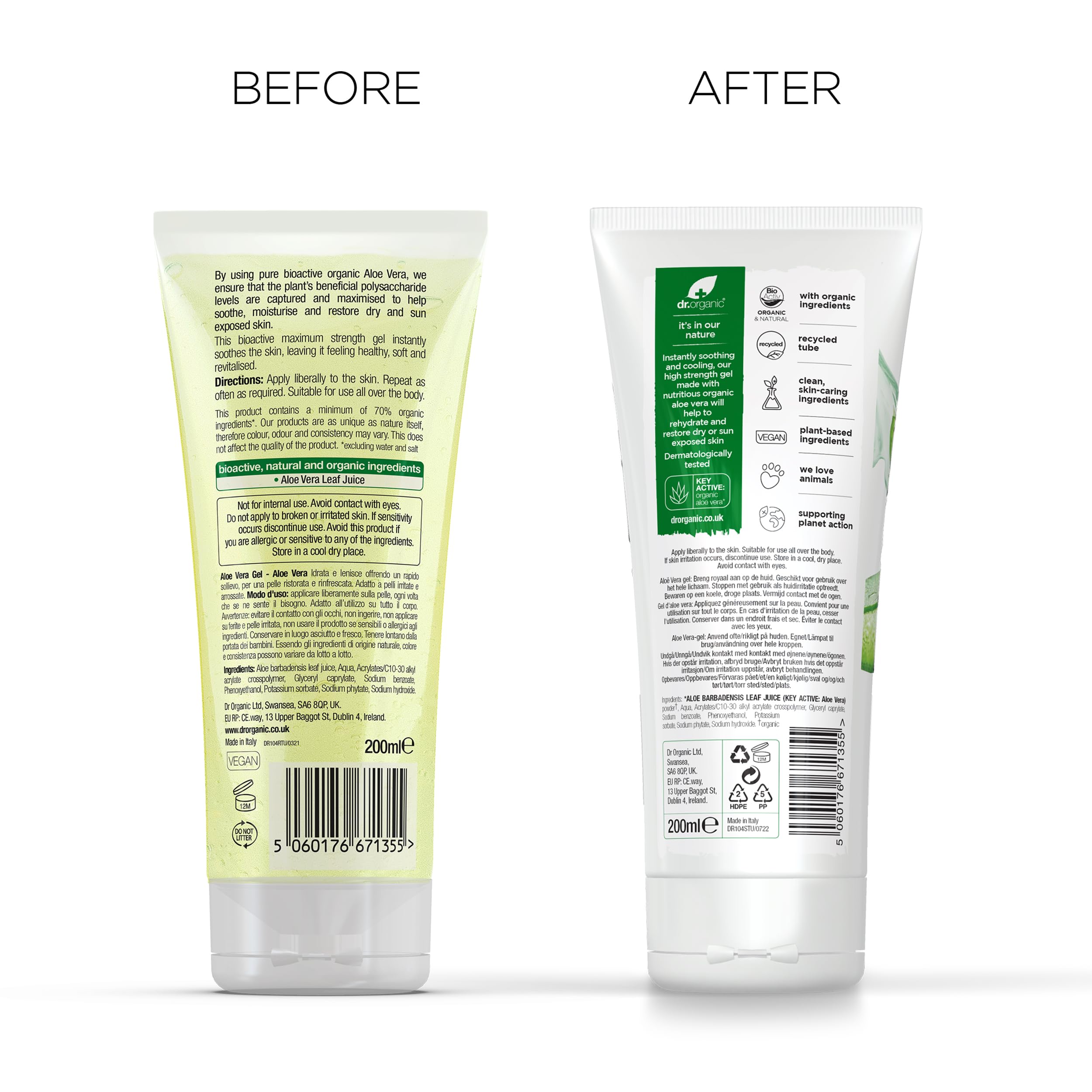 Dr Organic Aloe Vera Gel 200ml – produit polyvalent pour toute la famille