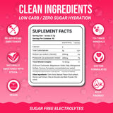 Dr. Price's Électrolytes étiquette sans sucre, keto et vegan.