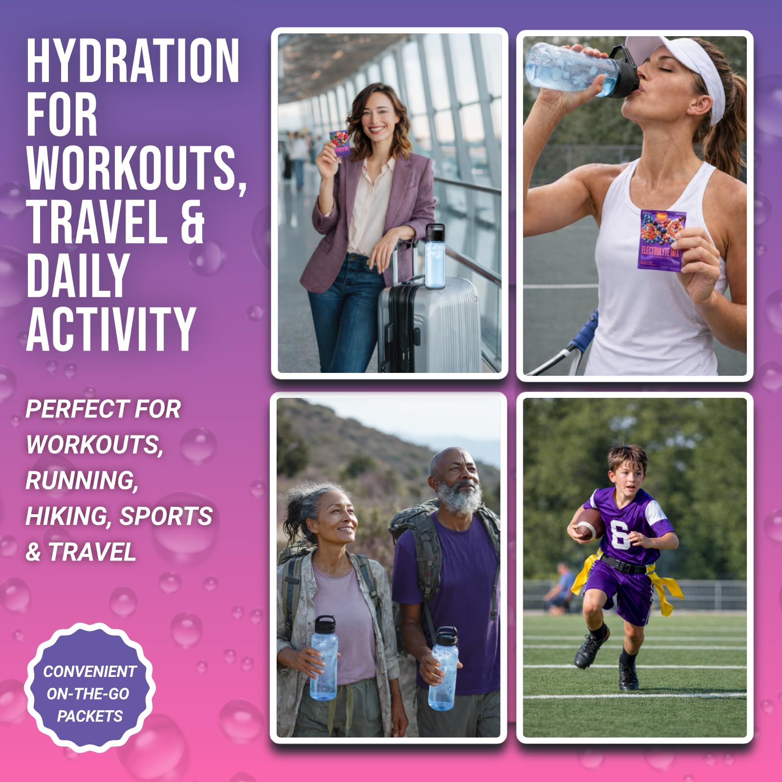 Dr Price's Électrolytes Hydratation – pack de 30 sachets, pratique à emporter
